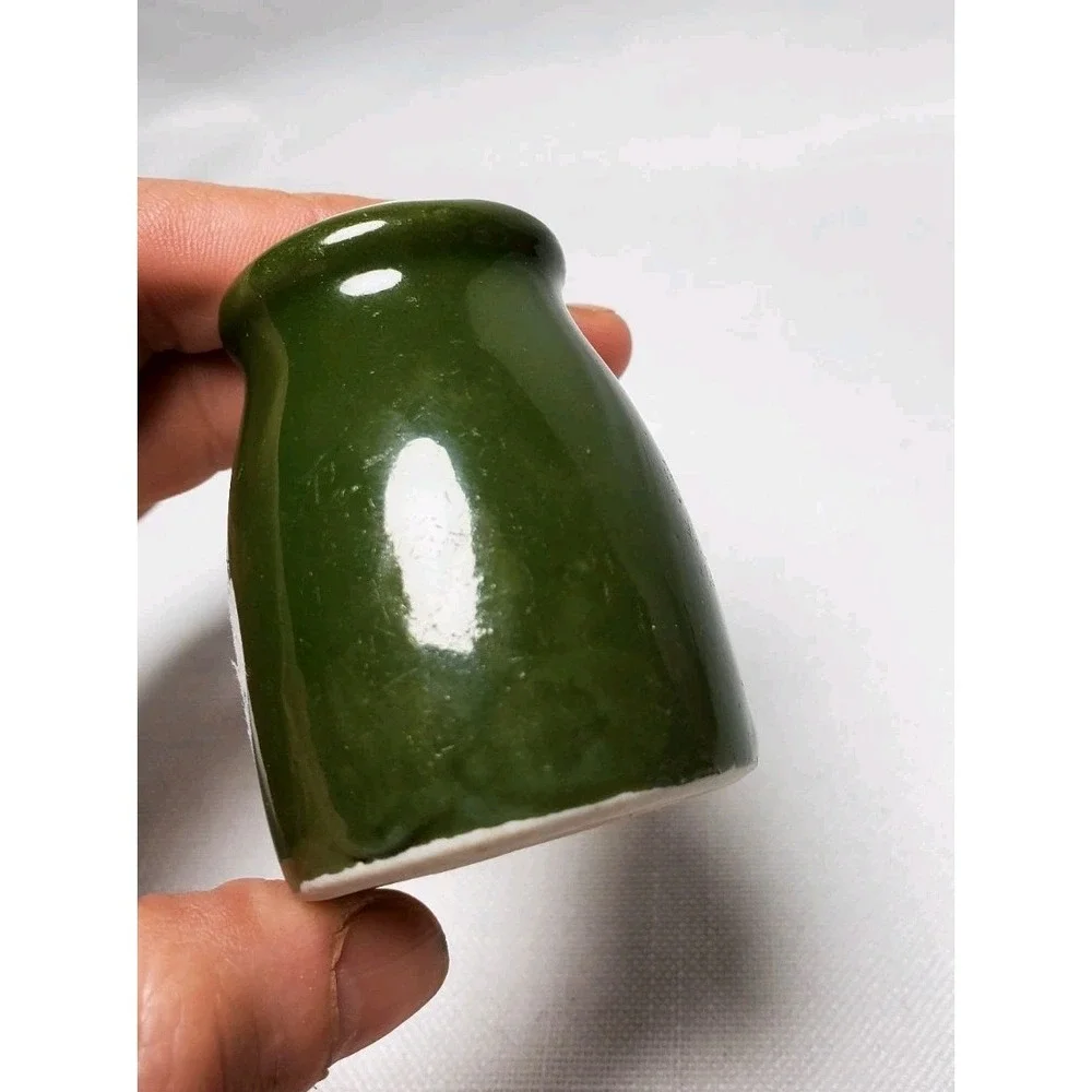 Hull Pottery Green Mini Bud Vase‎ Vintage Gloss Glaze Made In USA
